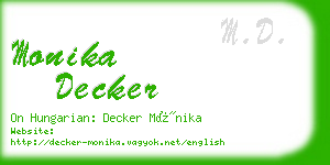 monika decker business card